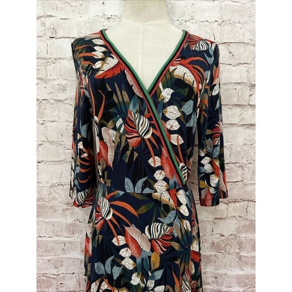 Aldo Martins Cap Juluca A New Story Jersey Knit Midi Dress Tropical US Size S - Picture 2 of 5